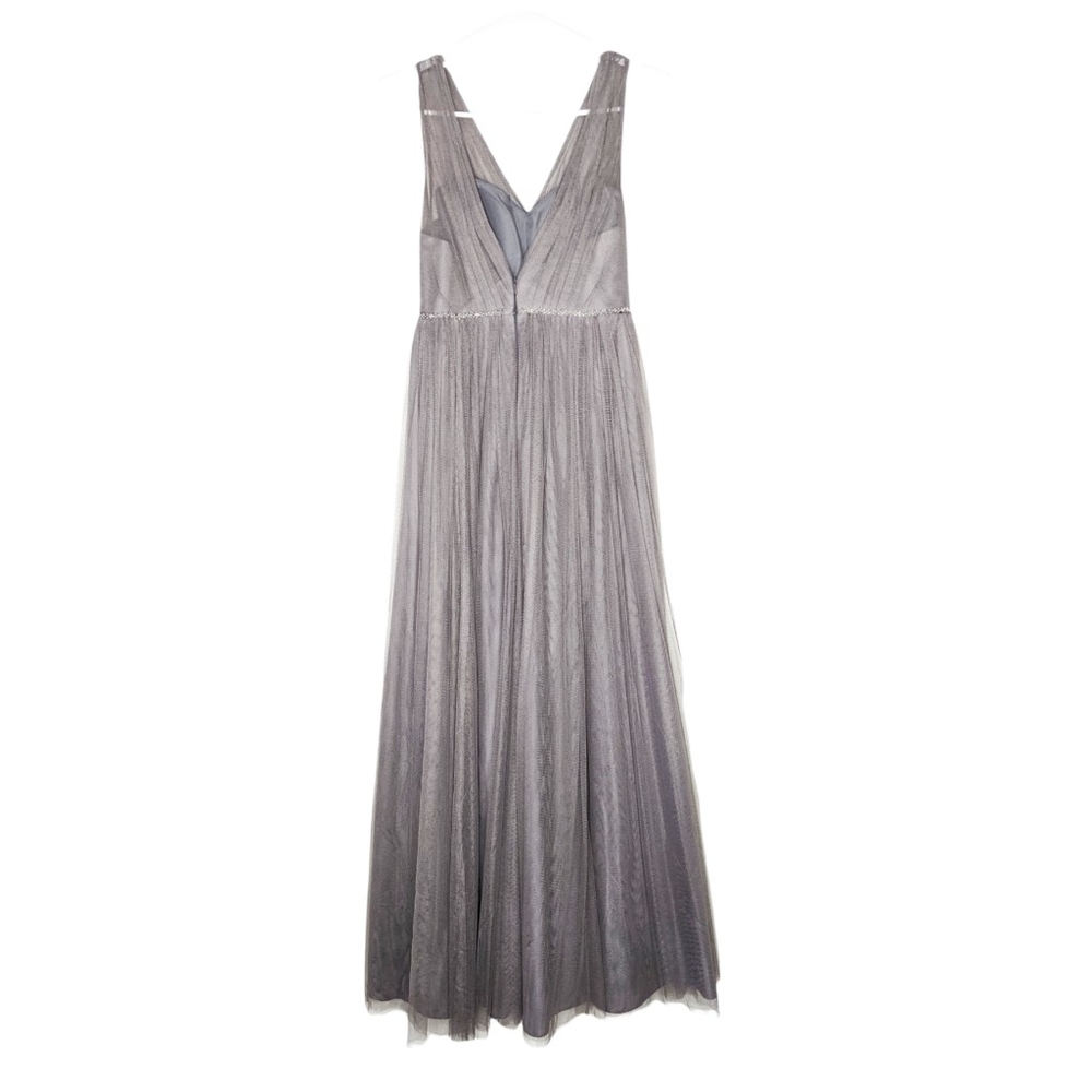 Watters Grey Chiffon Dress size 2 - Picture 3 of 7